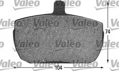 VALEO 598132 Brake Pad Set, disc brake